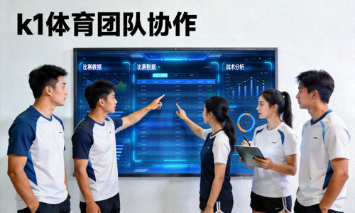 k1体育团队协作概念图 - 多人围绕体育数据图表讨论